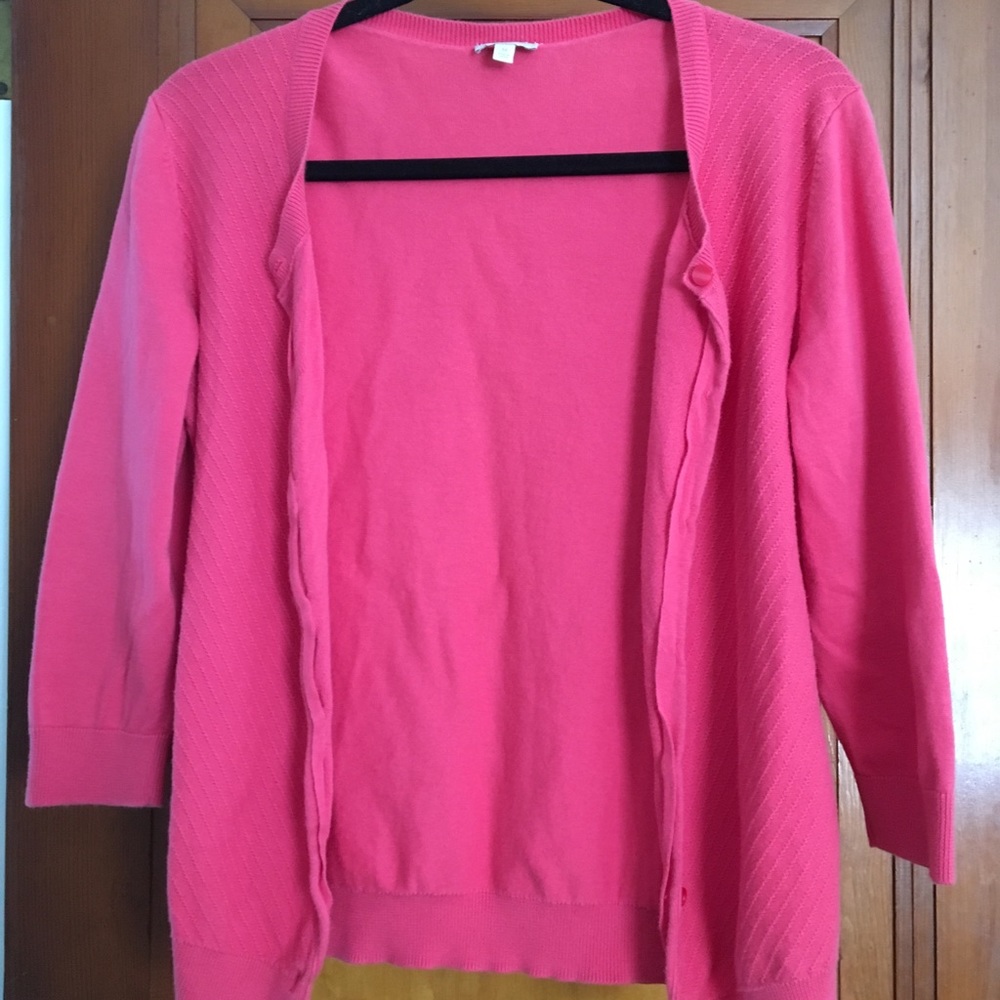 Magenta 3/4 Sleeve Cardigan